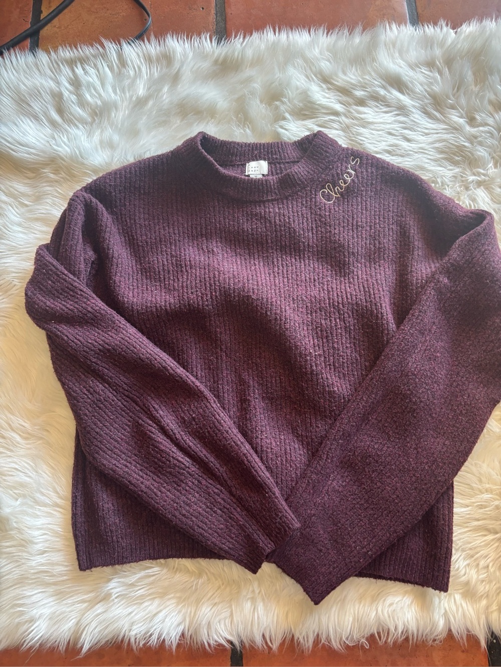 a new day Women's Crewneck Sweater in Wine Plum